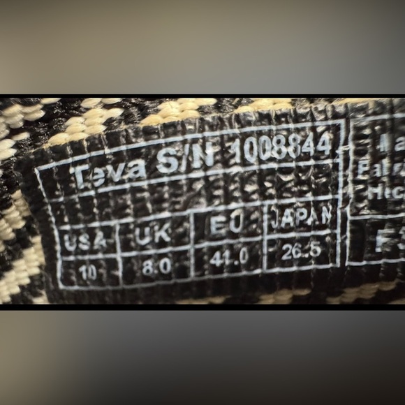 Women’s Teva Flatform Black & White Platform Ankle Strap Sandals: Size 10 - Picture 10 of 10